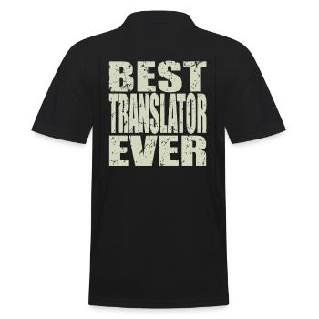 Meilleur traducteur de tous les temps - Polo Homme - noir - Dos - Kai (181cm)