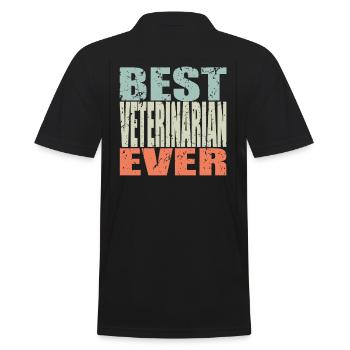 Best Tierarzt ever Tierarzt Geschenk - Männer Poloshirt - Schwarz - Hinten - Kai (181cm)