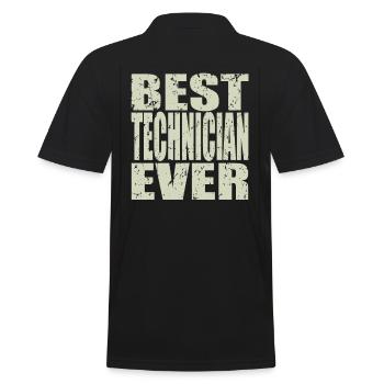 Meilleur technicien de tous les temps Cadeau de technicien - Polo Homme - noir - Dos - Kai (181cm)