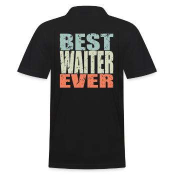 Best Kellner ever Kellner Geschenk - Männer Poloshirt - Schwarz - Hinten - Kai (181cm)