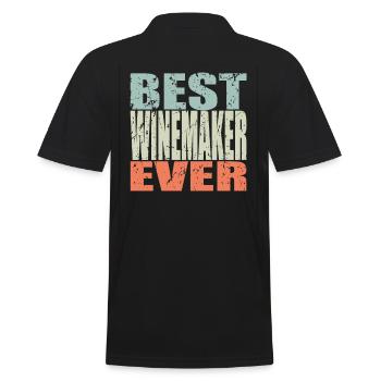 Best Winzer ever Winzer Geschenk - Männer Poloshirt - Schwarz - Hinten - Kai (181cm)