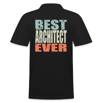 Meilleur architecte de tous les temps - Polo Homme - noir - Dos - Kai (181cm)
