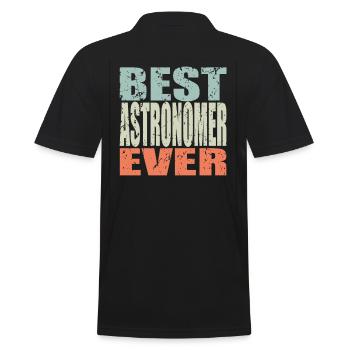 Best Astronomer ever AstronomEr Gift - Men's Polo Shirt - black - Back - Kai (181cm)