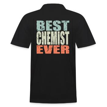 Best Chemist ever Chemist Gift - Men's Polo Shirt - black - Back - Kai (181cm)