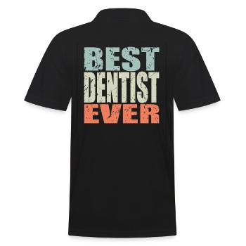 Meilleur dentiste jamais Dentiste Cadeau - Polo Homme - noir - Dos - Kai (181cm)