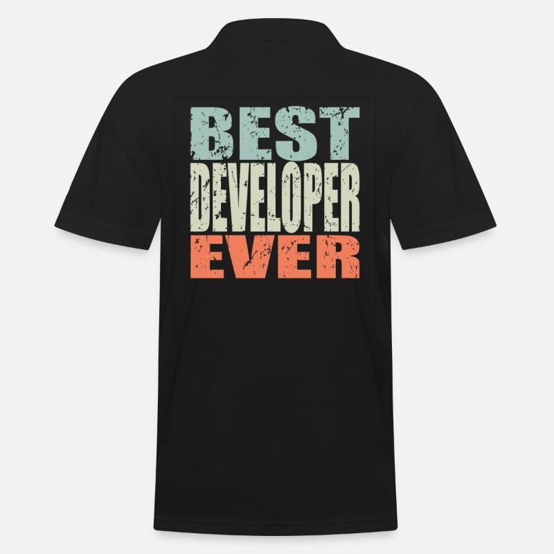 Best Developer ever Developer Gift - Men's Polo Shirt - black