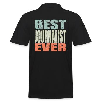 Meilleur journaliste de tous les temps Cadeau de journaliste - Polo Homme - noir - Dos - Kai (181cm)
