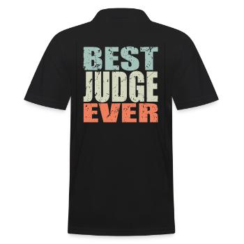 Best Judge ever Richter Gift - Men's Polo Shirt - black - Back - Kai (181cm)