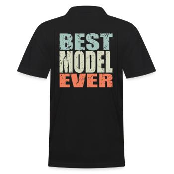 Meilleur modèle de cadeau de modèle - Polo Homme - noir - Dos - Kai (181cm)