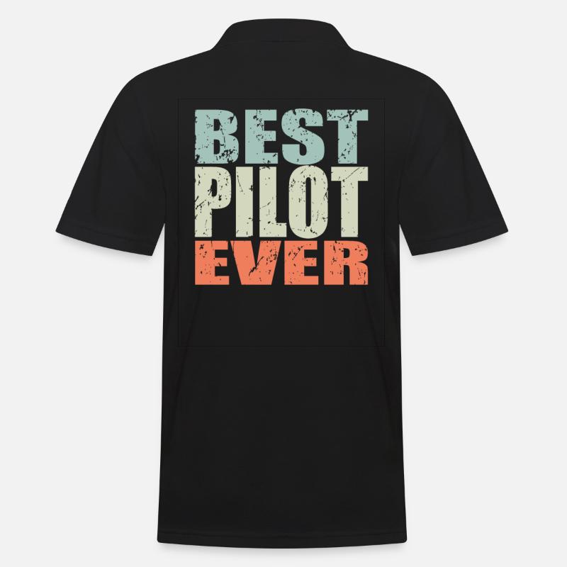 Best Pilot ever Pilot Geschenk - Männer Poloshirt - Schwarz