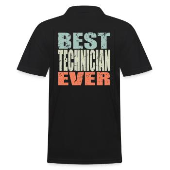 Meilleur technicien de tous les temps Cadeau de technicien - Polo Homme - noir - Dos - Kai (181cm)