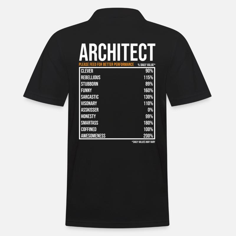 Architekt tageswerte Lustiger Architekt - Männer Poloshirt - Schwarz