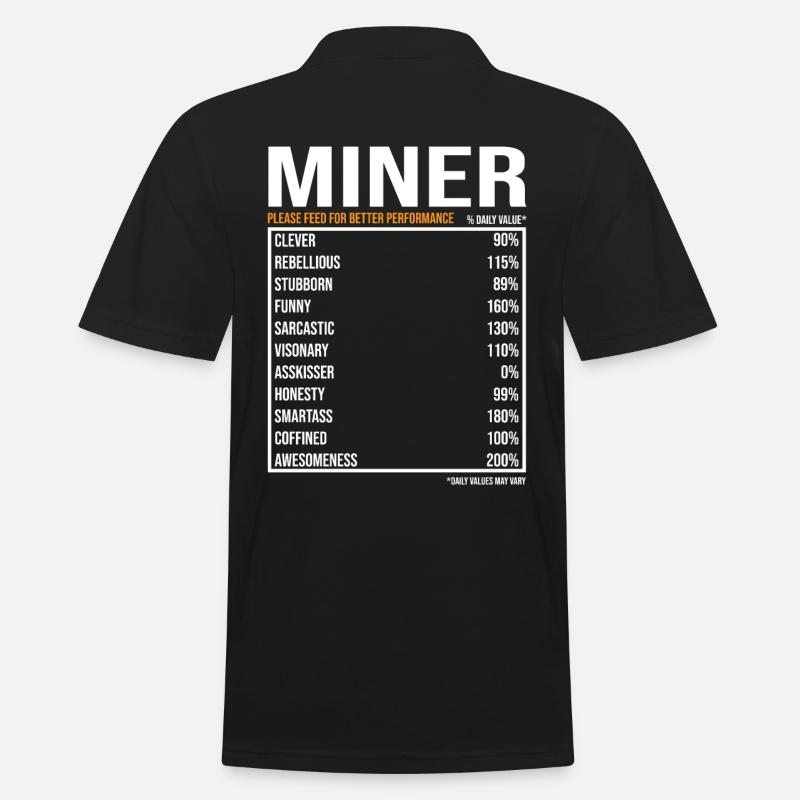Miner Miner Buddy Mining - Men's Polo Shirt - black