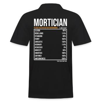 Undertaker Gravedigger Mortician profession - Men's Polo Shirt - black - Back - Kai (181cm)