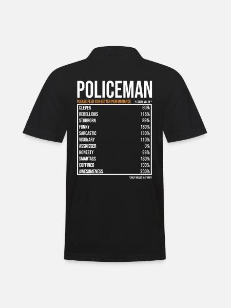 Policier du jour Drôle de policier - Polo Homme - noir