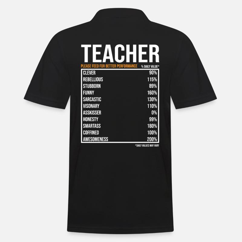 Enseignant Enseignant Drôle Cadeau - Polo Homme - noir