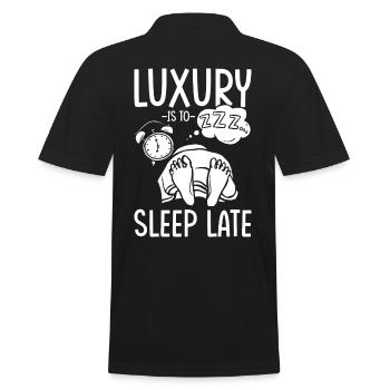 Lève-tard Long sommeil Le luxe est long sommeil - Polo Homme - noir - Dos - Kai (181cm)