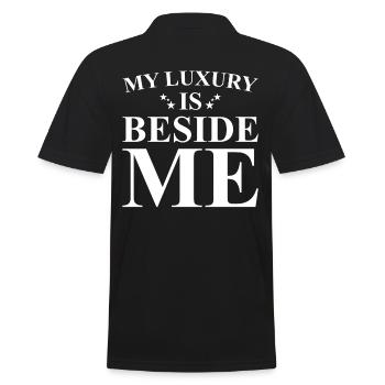 Partner Freund Freundin Spruch - Männer Poloshirt - Schwarz - Hinten - Kai (181cm)