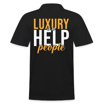 Helfer Geschenk Luxus Ist Menschen Zu Helfen - Männer Poloshirt - Schwarz - Hinten - Kai (181cm)