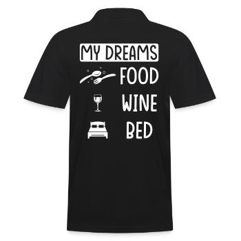 Nourriture Vin Sommeil - Polo Homme - noir - Dos - Kai (181cm)