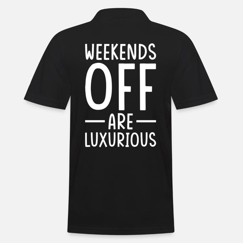 Weekend Saying Free Weekend - Men's Polo Shirt - black