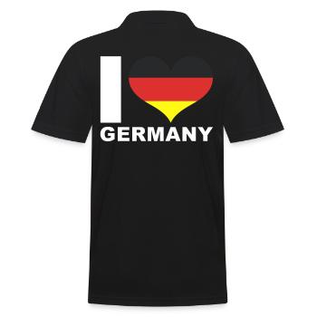 J’aime l’Allemagne drapeau du cœur Allemagne - Polo Homme - noir - Dos - Kai (181cm)