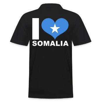 J’aime somalie drapeau du cœur Somalie - Polo Homme - noir - Dos - Kai (181cm)