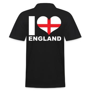 J’aime l’Angleterre drapeau du cœur Angleterre - Polo Homme - noir - Dos - Kai (181cm)