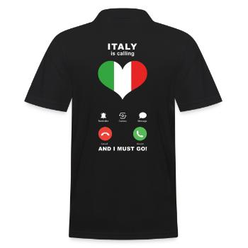 L’Italie appelle Italy Heart Souvenir - Polo Homme - noir - Dos - Kai (181cm)