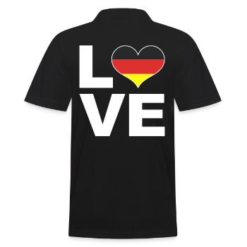 J’aime l’Allemagne drapeau du cœur Allemagne - Polo Homme - noir - Dos - Kai (181cm)