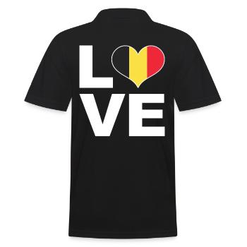 J’aime la Belgique drapeau du cœur Belgique - Polo Homme - noir - Dos - Kai (181cm)