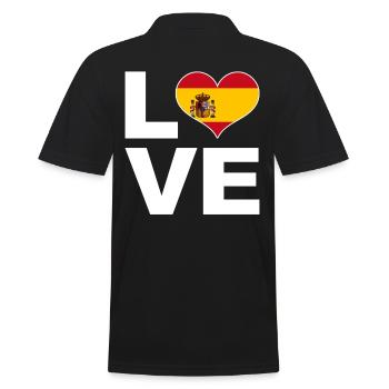 J’aime l’Espagne drapeau du cœur Espagne - Polo Homme - noir - Dos - Kai (181cm)