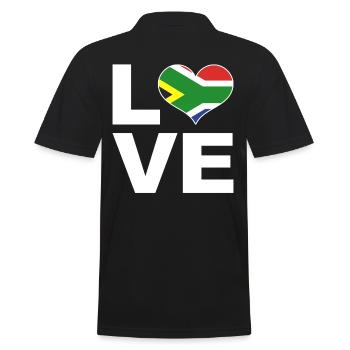 J’aime l’Afrique du Sud drapeau du cœur Afrique du Sud - Polo Homme - noir - Dos - Kai (181cm)