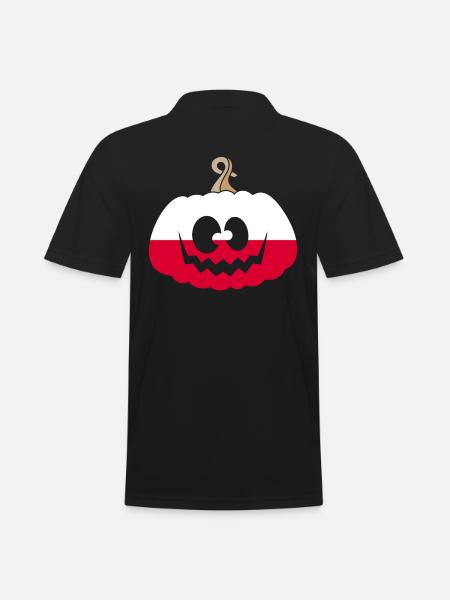Hungary Halloween Pumpkin - Men's Polo Shirt - black