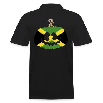 Ungarn Halloween Kürbis - Männer Poloshirt - Schwarz - Hinten - Kai (181cm)