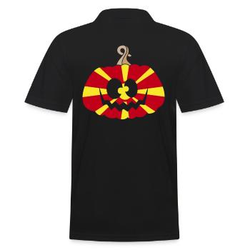 Hongrie Halloween Citrouille - Polo Homme - noir - Dos - Kai (181cm)