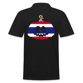 Hongrie Halloween Citrouille - Polo Homme - noir - Dos - Kai (181cm)