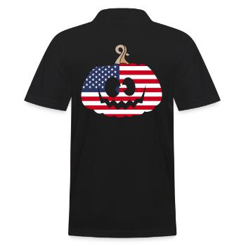 Hongrie Halloween Citrouille - Polo Homme - noir - Dos - Kai (181cm)