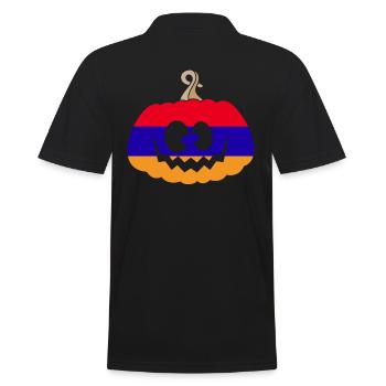 Hongrie Halloween Citrouille - Polo Homme - noir - Dos - Kai (181cm)