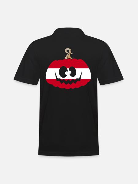 Hungary Halloween Pumpkin - Men's Polo Shirt - black