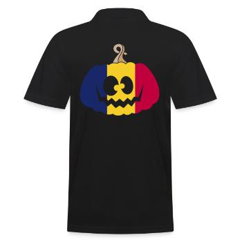 Hongrie Halloween Citrouille - Polo Homme - noir - Dos - Kai (181cm)
