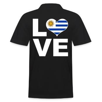 J’aime le drapeau du cœur de l’Uruguay Uruguay - Polo Homme - noir - Dos - Kai (181cm)