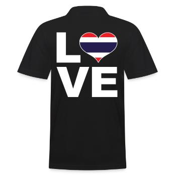 J’aime le drapeau du cœur de la Thaïlande - Polo Homme - noir - Dos - Kai (181cm)