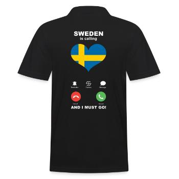La Suède appelle Sweden Heart Souvenir - Polo Homme - noir - Dos - Kai (181cm)
