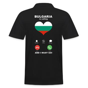 La Bulgarie appelle Bulgaria Heart Souvenir - Polo Homme - noir - Dos - Kai (181cm)