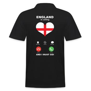 L’Angleterre appelle England Heart Souvenir - Polo Homme - noir - Dos - Kai (181cm)