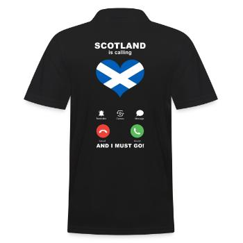 L’Écosse appelle Scotland Heart Souvenir - Polo Homme - noir - Dos - Kai (181cm)