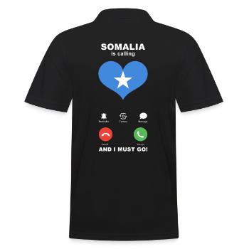 La Somalie appelle Somalia Heart Souvenir - Polo Homme - noir - Dos - Kai (181cm)