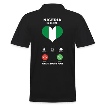 Le Nigeria appelle Nigeria Heart Souvenir - Polo Homme - noir - Dos - Kai (181cm)