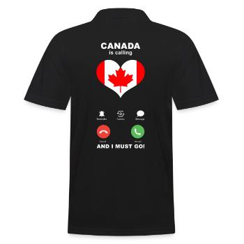 Le Canada appelle Canada Heart Souvenir - Polo Homme - noir - Dos - Kai (181cm)